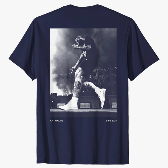 Tops - Post Malone officially licensed L teeshirt featuring a stage photo design 2024 M